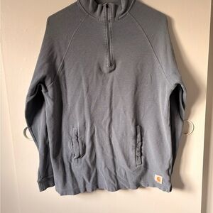 Women’s Carhartt light blue quarter-Zip Sweatshirt/long sleeve shirt